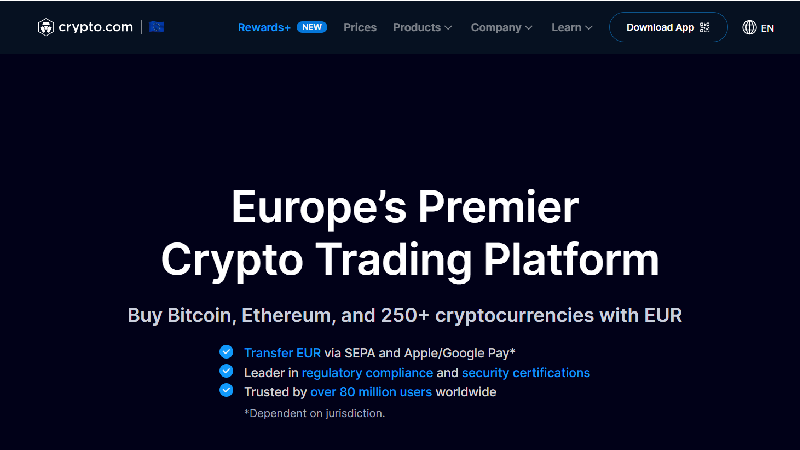 Crypto.com-Krypto-Börse Crypto.com-Krypto-Börse-mit-niedrigen-Gebühren