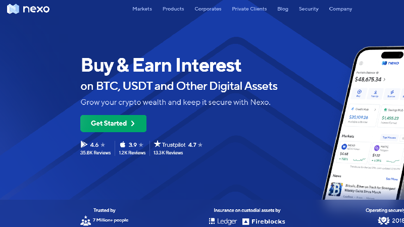 Nexo-Krypto-Börse Nexo-Krypto-Börse-mit-niedrigen-Gebühren