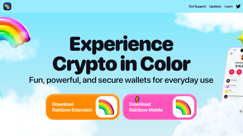 Rainbow-wallet Rainbow-anonyme-Krypto-Geldbörse-ohne-KYC