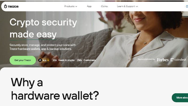 trezor-wallet Trezor-anonyme-Krypto-Geldbörse-ohne-KYC