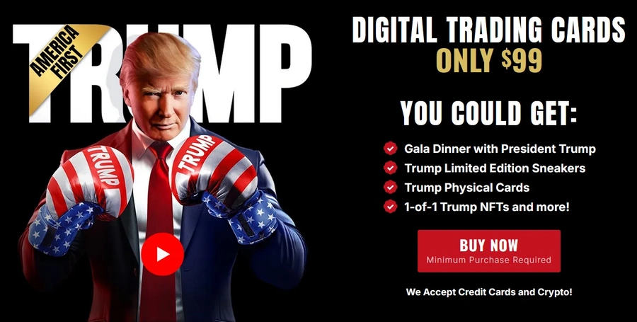 NFT-Sammelkarten von Trump Trumps-NFT-Sammelkarten