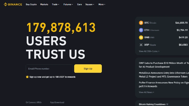 Binance-niedrige-Geb&uuml;hr-Krypto-Austausch