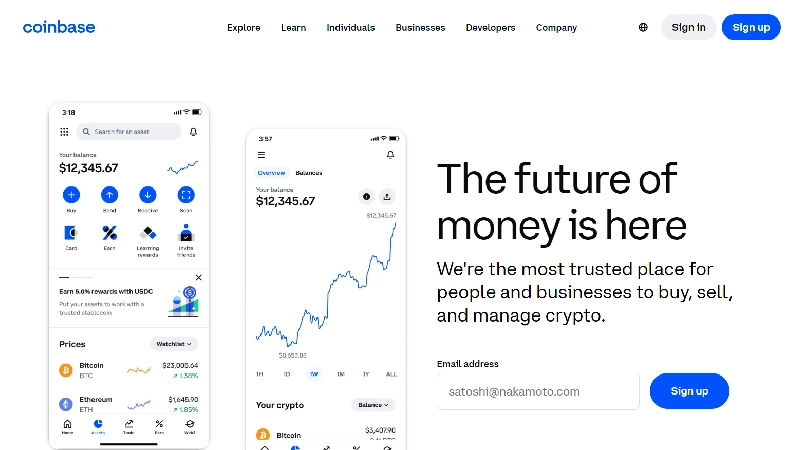 Coinbase-p2p-Krypto-B&ouml;rse