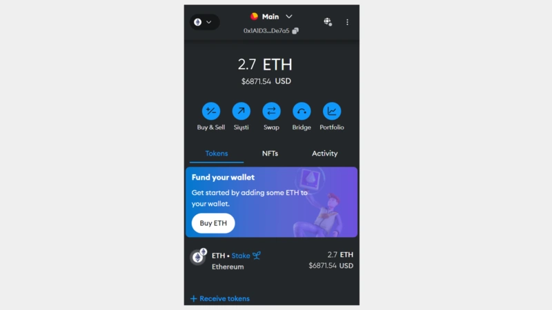 Metamask Brieftasche1