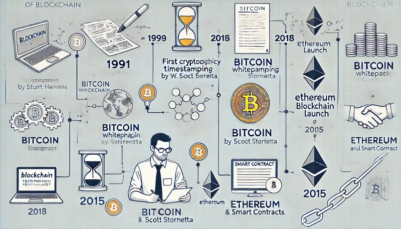 Kurze Geschichte der Blockchain-Technologie